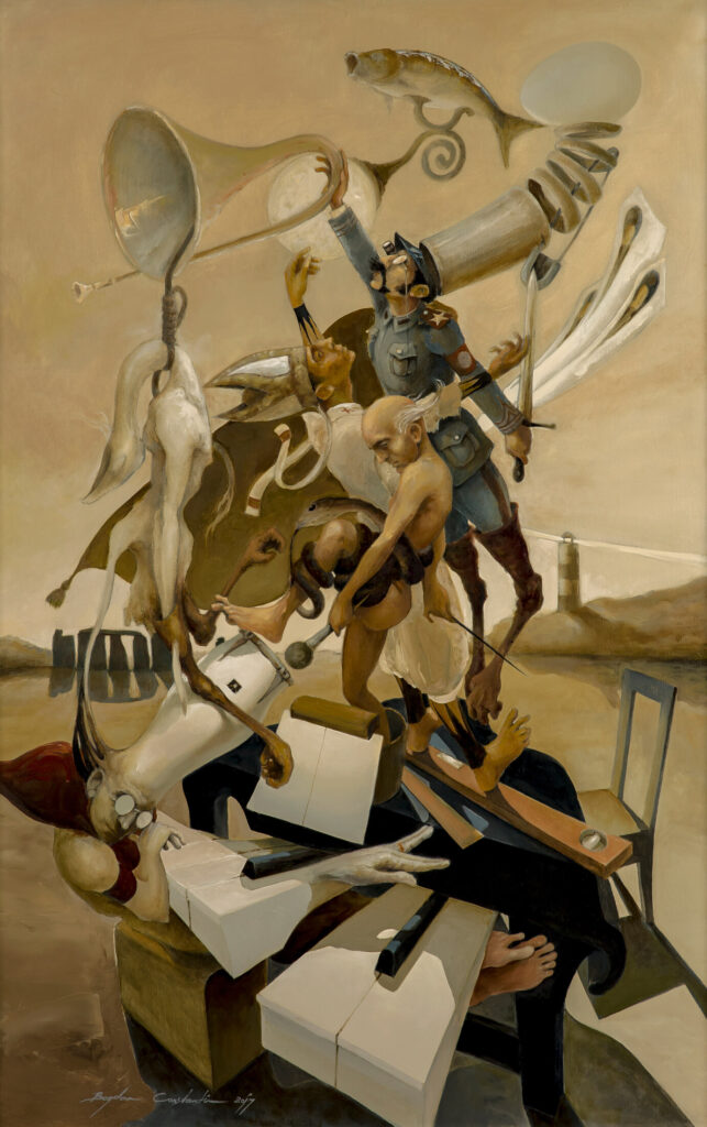 Sonata Lunii by Bogdan Constantin, Oil on canvas